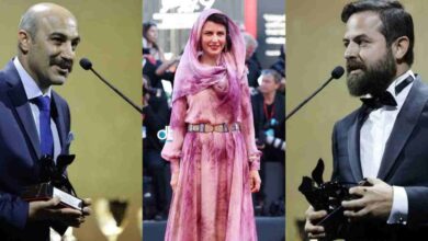 لیلا حاتمی، محسن تنابنده و هومن سیدی در اختتامیه جشنواره ونیز
